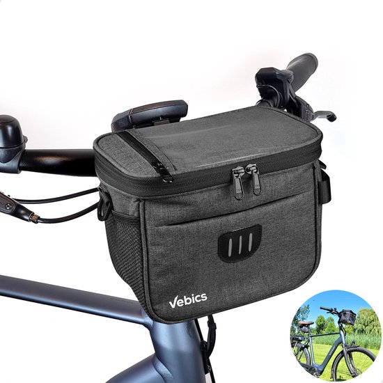 Vebics® Stuurtas Fiets Waterbestendig - Afneembaar - Racefiets - E-bike - Elektrische fiets van Vebics