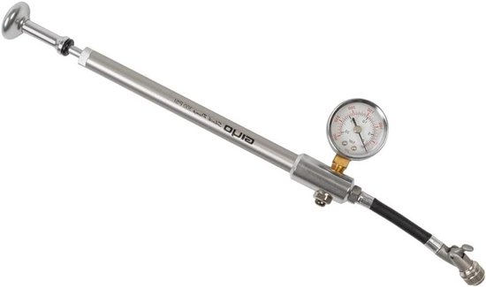 Veerelementpomp - Schokdemper pomp - Fietsonderhoud - Gecontroleerde luchtafvoer - 300 psi - Zwart zilver