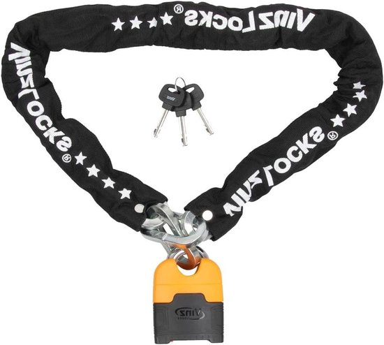 Veilig cijferslot 8 mm dikke ketting - 110 cm extra lang fietsslot met cijfercombinatie - kettingslot voor de fiets chain lock van ABUS