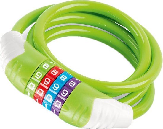 Veiligheids kabelslot Puky groen van Puky