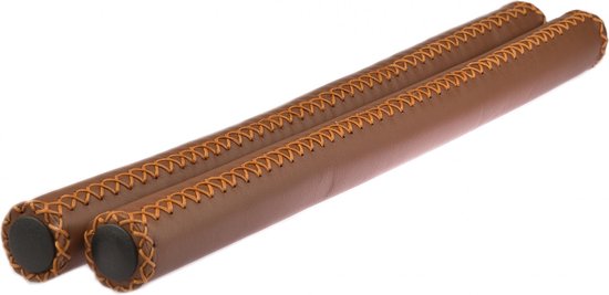 Velo Stuurgrepen Leer 40 Cm Ø2 Cm Bruin Per Set van Velo