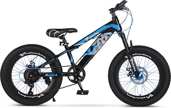 Velo Urban 20 Inch Kinder Mountainbike – 7-speed Shimano – Schijfremmen – Blauw & Zwart van Velo