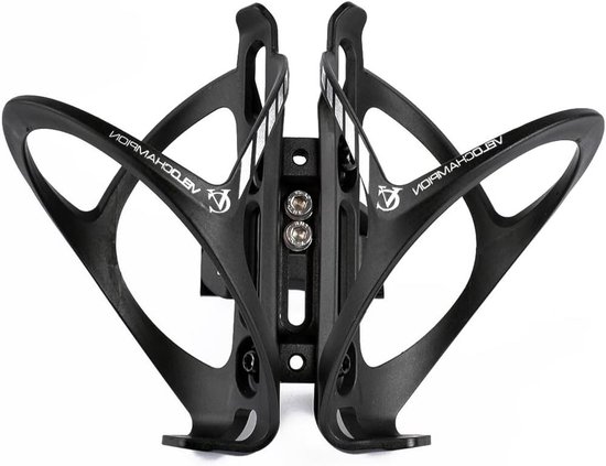 VeloChampion Bike dubbele bidonhouder | Draag 2 flessen tot 750 ml | Ideaal voor triatlon en wielrennen op de weg | Geschikt voor zadelrails 50-70mm (Premie)