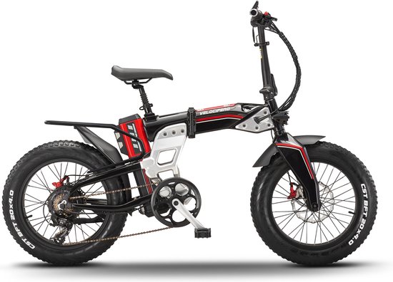 Velocifero TNT vouw-fatbike zwart 20 inch 624Wh van Velocifero