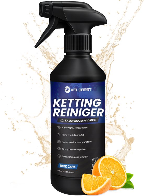 Velorest Ketting Reiniger - 500ml - Fietsketting Reiniger Set - Kettingreiniger Fiets - Chain Cleaner - Kettingreiniger Vloeistof - Ketting Ontvetter - Biologisch Afbreekbaar