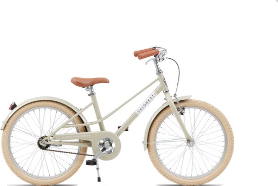 Veloretti Junior Kinderfiets - 20 inch - Beige - 5-8 jaar van Merkloos