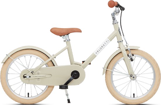 Veloretti Maxi Kinderfiets 16 inch - Beige - Kids 3-6 jaar van Merkloos