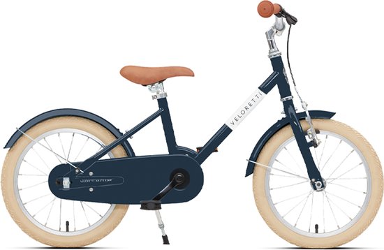 Veloretti Maxi Kinderfiets 16 inch - Donkerblauw - Kids 3-6 jaar van Merkloos