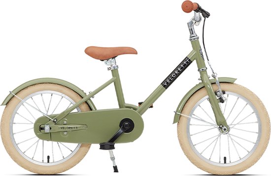 Veloretti Maxi Kinderfiets 16 inch - Groen - Kids 3-6 jaar van Merkloos