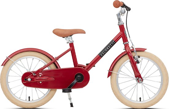 Veloretti Maxi Kinderfiets 16 inch - Rood - Kids 3-6 jaar van Veloretti