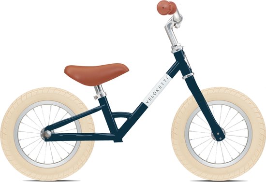 Veloretti Mini loopfiets - 12 inch - Donkerblauw - 2-4 jaar van Veloretti