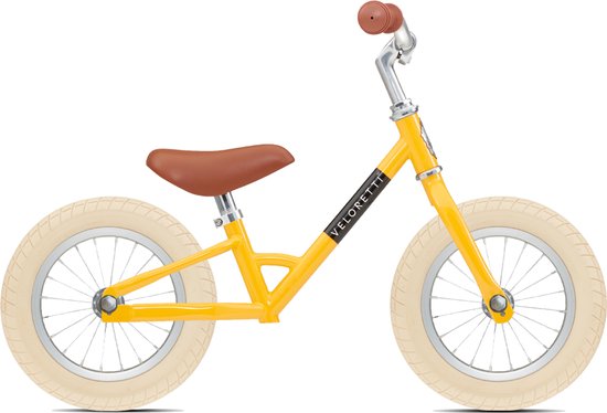 Veloretti Mini loopfiets - 12 inch - Geel - 2-4 jaar van Veloretti