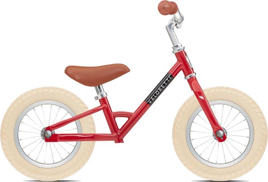 Veloretti Mini loopfiets - 12 inch - Rood - 2-4 jaar van Veloretti