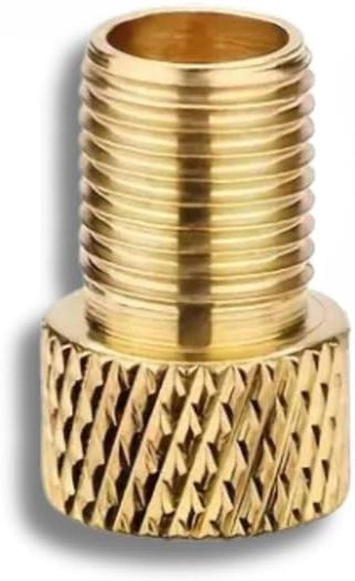 Ventiel Adapter - Fiets Ventiel - Banden Oppompen - Presta naar Schrader - 1 Stuk - Goud