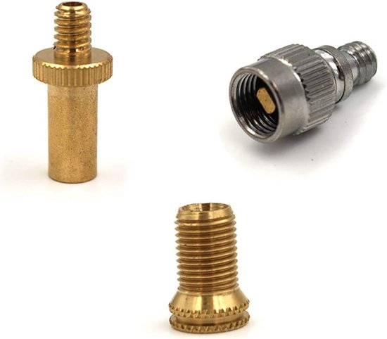 Ventiel Adapters - Frans Ventiel - Fietsband Oppompen - Roestvrij Staal - 25 Stuks - Zilver Goud