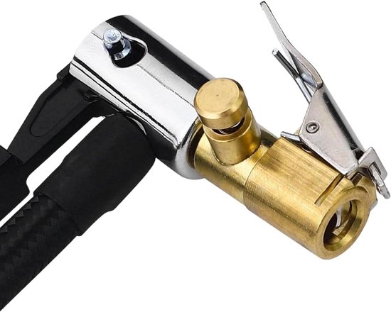 Ventiel Snelkoppeling - Bandenpomp Adapter - Banden Oppompen - Gereedschapsloze Klem - 41 cm - Koperkleurig