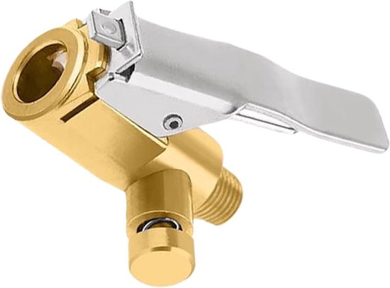 Ventiel Snelkoppeling - Bandenpomp Adapter - Banden Oppompen - Koperen Constructie - 10x6x2.5 cm - Uniek