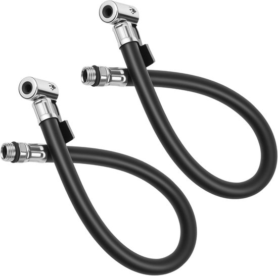 Ventiel Verlengers - Bandenpomp Adapter - Banden Vullen - Duurzaam Rubber - 38 cm - Zwart