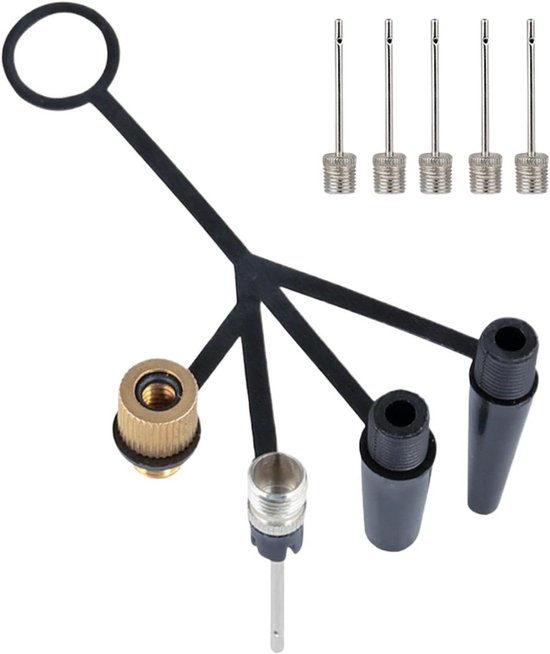 Ventieladapter Set - Compressor Accessoires - Banden Oppompen - Brede Toepassingen - Compact Formaat - Meerkleurig
