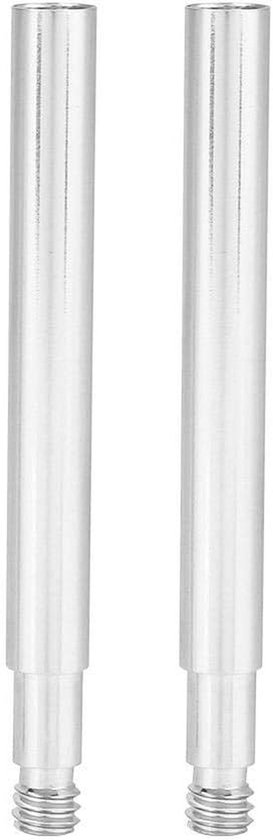 Ventielverlenger - Fietspomp hulpstuk - Banden oppompen - Aluminiumlegering - 60 mm - Zilver