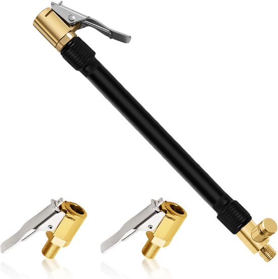 Ventielverlenging 30 cm voor Auto en Fiets - Bandenpompslang en Adapter voor Compressor