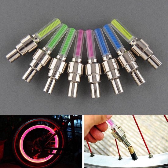 *** Ventielverlichting Fietsverlichting - Wielverlichting - 2x LED-Spaaklicht - voor Kinderen - Verlichtingssets voor het Fietswiel - van Heble® ***