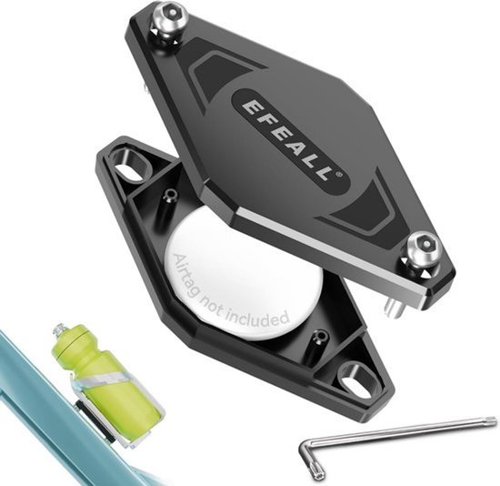 Verborgen Bidonhouder met Antidiefstalschroeven en Waterdichte AirTag Houder voor Fiets GPS-Trackeraccessoire
