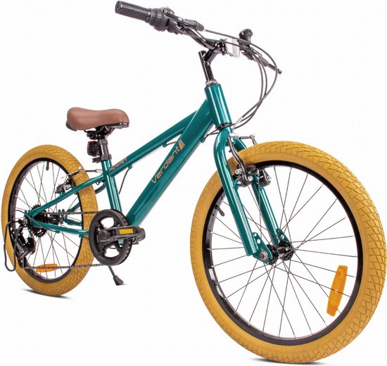 Verdant Bike Kinderfiets voor jongens, 20 inch Groen, wielmaat te kiezen uit 6 versnellingen Shimano van 6 tot 10 jaar in hoogte verstelbaar van Verdant