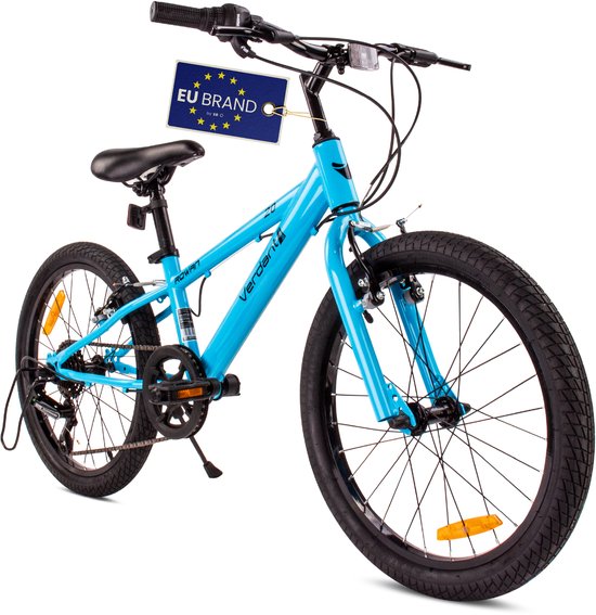 Verdant Bike Kinderfiets voor jongens van 6 tot 10 jaar, 20 inch Blauw, wielmaat te kiezen uit 6 versnellingen Shimano, in hoogte verstelbaar van Verdant Bike