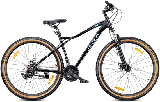 VERDANT SHRED Mountainbike 29", MTB-fiets voor dames en heren, fiets 29 inch - aluminium frame, schijfremmen, 21 versnellingen - Zwart van Verdant