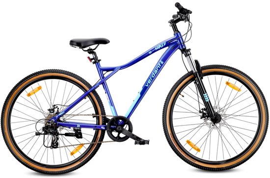 VERDANT SHRED Mountainbike 29", MTB-fiets voor dames en heren, fiets 29 inch - aluminium frame, schijfremmen, 7 versnellingen - Blauw van Verdant