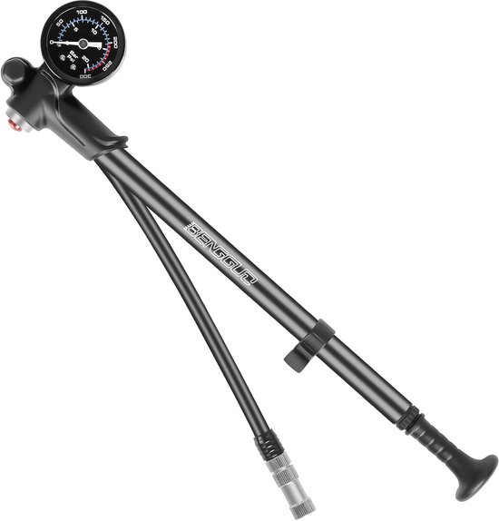 Verende Vork Demperpomp met Manometer voor Fiets en MTB - Hoge Druk Pomp tot 300 PSI
