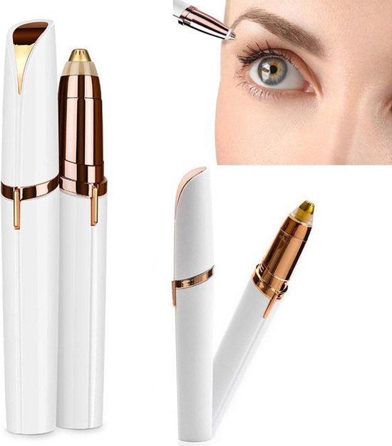 Verk Group Wenkbrauwepilator, gezichtstrimmer, touch-scheerapparaat Wit van VER