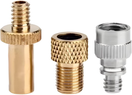 Verloopnippels Set van 3 - Fietsventiel - Autoventiel - Geschikt voor Frans / Hollands / Auto Ventiel van Dresco