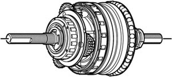 Versnellingsbak Shimano Nexus 8 versnellingsnaaf SG-C6011-8R (184 mm as)