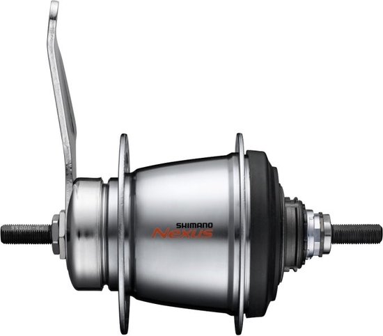 Versnellingsnaaf 7 speed Shimano Nexus 7 SG-C30017 met terugtraprem - 36 gaats - zilver van VER
