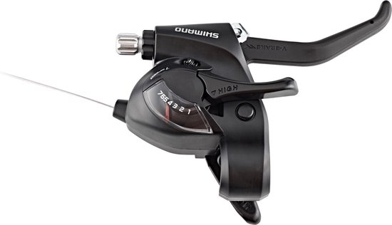 Versteller (rechts) met remhendel 7 speed Shimano ST-EF41 - zwart van Merkloos