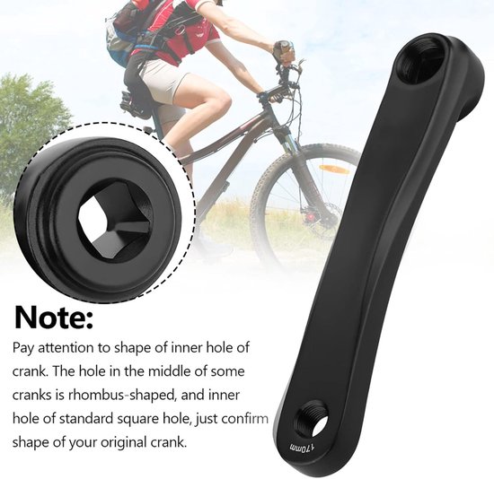 Vervangende Crankarm 170mm van Aluminium voor MTB en Racefietsen - Links, Lichtgewicht en Duurzaam