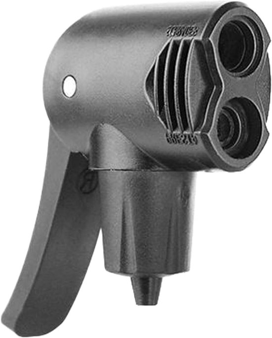 Vervangende Dubbele Pompkop voor Fietspompen - Geschikt voor Dunlop, Schrader en Sclaverand/Presta Ventielen, Inclusief Vergrendelingshendel en Accessoires voor Luchtpompen