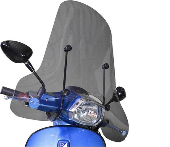Vespa Sprint windscherm smoke - hoog 72cm - inclusief bevestigingsset - scooter van Merkloos