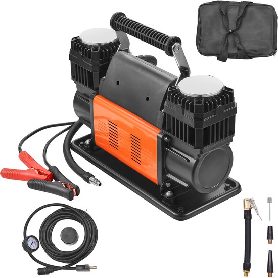 VEVOR 10.6CFM Luchtcompressor Bandenpomp Dubbele Cilinder Luchtpomp 12V 150PSI