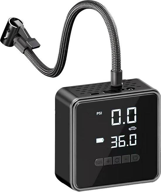 VHV-Draagbare Elektrische Luchtpomp - 150 Slimme Bandenpomp met 2X Snellere Inflatie - Digitale Compressor voor Auto E-Bike Fiets en Motor - Automatische Afslag - Compact en Krachtig