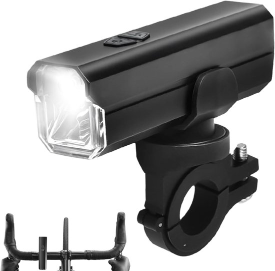 VHV - Fietslamp - oplaadbare fiets voorlamp - 900 lumen - USB-C oplaadbaar - 3 lichtstanden - anti-verblinding - voor nachtritten, stadsfiets, racefiets en mountainbike