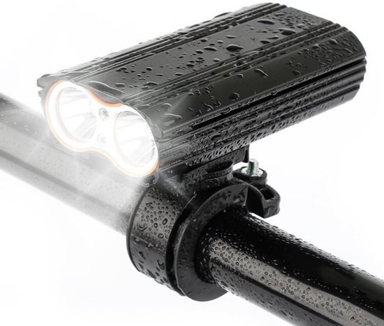 VHV - Fietsverlichting Set USB Oplaadbaar - LED Voorlicht en Achterlicht voor Fiets - 300 lumen, 2200 mAh accu, 6 LED, waterbestendig ontwerp, slimme sensor - voor Mountainbike, Racefiets, Stadsfiets, E-bike en Woon-Werkverkeer
