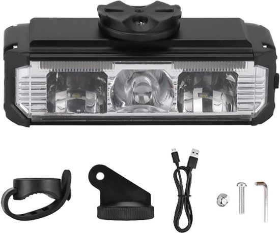 VHV - Scooter Fietsverlichting Voorlicht - Waterdichte LED Koplamp voor Fiets en Step - 1000 lumen, 7 lichtstanden, waterbestendig ontwerp - voor Fiets, Elektrische Step, Skateboard en Avondritten