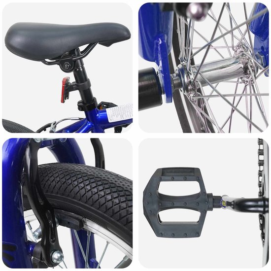 vidaXL - BMX - Fiets - 16 - Inch - voor - 5-8 - jaar - oud - Donkerblauw van VidaXL