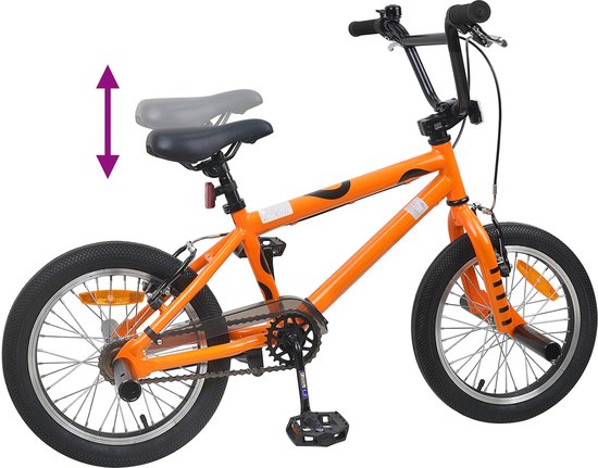 vidaXL - BMX - Fiets - 16 - Inch - voor - 5-8 - jaar - oud - Oranje