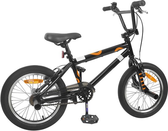 vidaXL - BMX - Fiets - 16 - Inch - voor - 5-8 - jaar - oud - Zwart