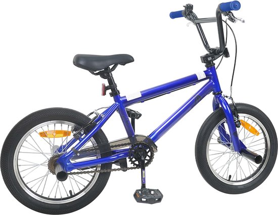 vidaXL - BMX - Fiets - 18 - Inch - voor - 7-10 - jaar - oud - Donkerblauw