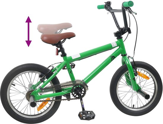 vidaXL - BMX - Fiets - 18 - Inch - voor - 7-10 - jaar - oud - Groen